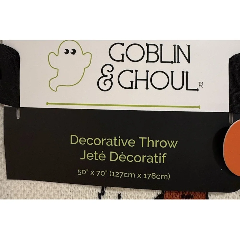 Halloween Ghost & Goblin Ghost Reading Blanket Viral TikTok NWT